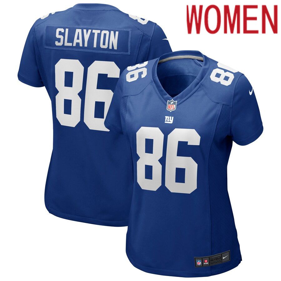 Women New York Giants #86 Darius Slayton Nike Blue Game Player NFL Jersey
